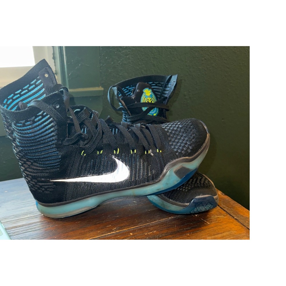 Nike Kobe 10 X Elite High Commander 2015 Men's 10.5 Black Blue 718763-004